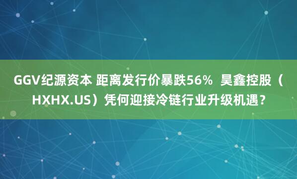 GGV纪源资本 距离发行价暴跌56%  昊鑫控股（HXHX.US）凭何迎接冷链行业升级机遇？